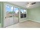 Bedroom features a sliding glass door leading to the backyard patio at 258 Chamomile Dr, Henderson, NV 89015