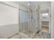 Modern walk-in shower with glass door, offering a luxurious and sleek design at 258 Chamomile Dr, Henderson, NV 89015