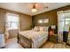 Comfortable bedroom with a sled bed, soft lighting, decorative curtains and a dresser at 3048 Scalise Ct, Las Vegas, NV 89141