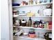 Organized pantry with ample shelving for food and cookware storage solutions at 3048 Scalise Ct, Las Vegas, NV 89141