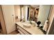 Modern bathroom featuring an oval sink, ample counter space, and stylish fixtures at 3722 Las Vegas Blvd # 809, Las Vegas, NV 89158