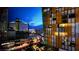 Incredible city view at night with neighboring hotel casinos from high-rise condominium at 3722 Las Vegas Blvd # 809, Las Vegas, NV 89158