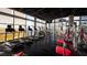 Well-equipped gym with treadmills, weight machines, and panoramic views at 3722 Las Vegas Blvd # 809, Las Vegas, NV 89158