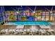 Stunning rooftop pool with city views and lounge chairs for ultimate relaxation at 3722 Las Vegas Blvd # 809, Las Vegas, NV 89158