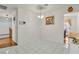 Bright dining area with tile flooring, pendant lighting, and space for a dining set at 8316 Vibrant Dr, Las Vegas, NV 89117