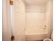 This bathroom offers a clean bathtub and shower combination, with essential fixtures, and neutral tones at 9526 Borough Park St, Las Vegas, NV 89178
