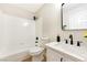 Standard bathroom with tub and shower combination and modern vanity at 10017 Snow Crest Pl, Las Vegas, NV 89134