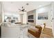 Cozy living room with a fireplace, modern decor, and plenty of natural light at 10017 Snow Crest Pl, Las Vegas, NV 89134
