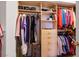Walk-in closet featuring shelving and hanging racks for optimal clothing and storage space at 10720 Sky Meadows Ave, Las Vegas, NV 89134