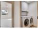 Convenient laundry room with machines and storage cabinets at 1506 Camino Summit Ave, Henderson, NV 89012