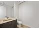 Contemporary half-bath with modern fixtures and a sleek design at 1596 Pleasant Bay Ct, Henderson, NV 89011
