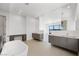 Bright main bathroom featuring a free standing tub, double sink vanity and lake view at 1596 Pleasant Bay Ct, Henderson, NV 89011