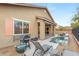 Great backyard space with stainless grill and connected pool and lounge area at 2116 Canvas Edge Dr, Henderson, NV 89044