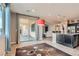 Open-concept dining area with a sliding glass door leading to the patio, seamlessly connecting indoor and outdoor living at 262 Inflection St, Henderson, NV 89011