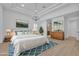 Serene bedroom with soft lighting, stylish rug, and a neutral color palette at 2826 Barrow Downs St, Las Vegas, NV 89135
