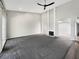 Open-concept living room with a fireplace, recessed lighting, and access to other rooms at 3142 Espanol Dr, Las Vegas, NV 89121
