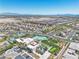 Aerial view highlighting the community center's pool, tennis courts, and recreational facilities at 4277 Sunrise Flats St, Las Vegas, NV 89135