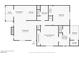 Detailed floorplan shows layout with kitchen, bathroom, living room, and balcony at 5040 Spencer St # D, Las Vegas, NV 89119