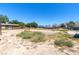 A vacant land for sale with blue sky and mature trees at 5262 Harris Ave, Las Vegas, NV 89110