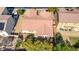 This aerial view captures the roof, back yard, and patio cover of this single-story home at 5412 Dalle Valley St, North Las Vegas, NV 89031
