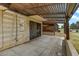 Spacious covered patio area for relaxation and outdoor living with a view of the yard at 721 Bourbon St # F2, Pahrump, NV 89048