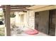 Enclosed patio with sliding glass doors, pergola and lounge chair seating at 721 Bourbon St # F2, Pahrump, NV 89048