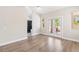 Bright bedroom with an open bathroom concept featuring a modern walk-in shower at 8847 W Katie Ave, Las Vegas, NV 89147