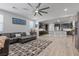 Open concept living space with kitchen and sitting area is bright and spacious at 8953 Hitch Creek St, Las Vegas, NV 89131