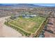 Extensive community park with sports fields, walking paths and green spaces for outdoor activities at 9654 Ponderosa Skye Ct, Las Vegas, NV 89166