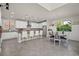 Eat-in kitchen with stainless steel appliances, a large island, and breakfast nook at 9654 Ponderosa Skye Ct, Las Vegas, NV 89166