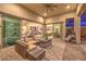 The outdoor living space is easily accessible to the home's other living spaces at 10149 Terrastone Dr, Las Vegas, NV 89148