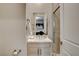 Modern bathroom featuring a vanity with a sink and a glass-enclosed shower at 11280 Granite Ridge Dr # 1035, Las Vegas, NV 89135