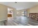 Inviting living room with new flooring and a cozy brick fireplace at 1356 Spague St, Henderson, NV 89011