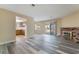 Inviting living room with new flooring and a cozy brick fireplace at 1356 Spague St, Henderson, NV 89011