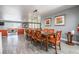 Spacious dining area with a modern chandelier and comfortable seating for Gathering gatherings at 1521 Sombrero Dr, Las Vegas, NV 89169