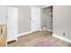 Light and airy bedroom with ample storage and luxury vinyl plank flooring at 1622 Lorna Dr, Henderson, NV 89011
