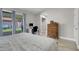 Bedroom with sliding glass doors and vintage style dresser at 1622 Lorna Dr, Henderson, NV 89011