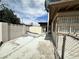 Backyard view with storage shed and block wall fence at 2300 Pardee Pl, Las Vegas, NV 89104