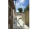View of the backyard with storage shed, and block wall at 2300 Pardee Pl, Las Vegas, NV 89104