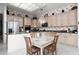 Eat-in kitchen with stainless steel appliances, cabinetry, and tile flooring at 3522 Shonna Way, North Las Vegas, NV 89032