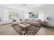 Stylishly furnished living room with a bay window, comfortable seating, and modern decor at 4409 W Red Coach Ave, North Las Vegas, NV 89031