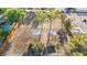 Overhead shot showcasing the horse property with shelters, mature trees, and fencing at 6920 Bradley Rd, Las Vegas, NV 89131