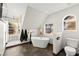 Modern bathroom with a soaking tub, walk-in shower, and stylish finishes at 6920 Bradley Rd, Las Vegas, NV 89131