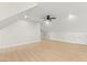 Spacious bonus room featuring recessed lighting, ceiling fan, and light wood floors at 6920 Bradley Rd, Las Vegas, NV 89131