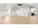 Bright bonus room features wood floors, neutral paint, and ceiling fan at 6920 Bradley Rd, Las Vegas, NV 89131