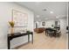 Inviting entryway with modern decor and views into the living and dining areas at 6920 Bradley Rd, Las Vegas, NV 89131