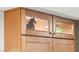 Detailed view of upper kitchen cabinets showcasing stylish design and ample storage at 6920 Bradley Rd, Las Vegas, NV 89131