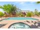 Backyard pool and spa area with mature landscaping and plenty of room for outdoor entertaining at 7110 La Cienega St, Las Vegas, NV 89119