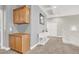 Upstairs hallway features custom wooden cabinets, neutral walls, and plush carpeting at 7310 Heggie Ave, Las Vegas, NV 89131