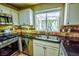 Stylish kitchen with stainless steel appliances, granite countertops, and garden view at 7429 Fencerow St, Las Vegas, NV 89131